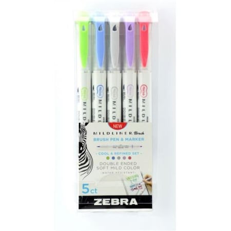 Classroom Creations Mildliner Brush Pen & Marker Set, Assorted Color, 5PK CL3738505